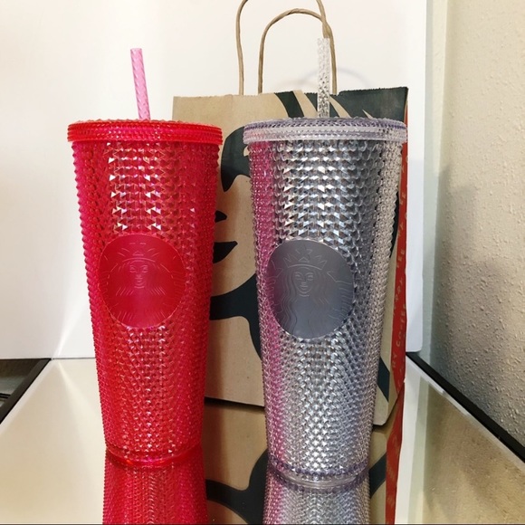 NWT Starbucks BLING Studded Tumbler Cups Set of 2